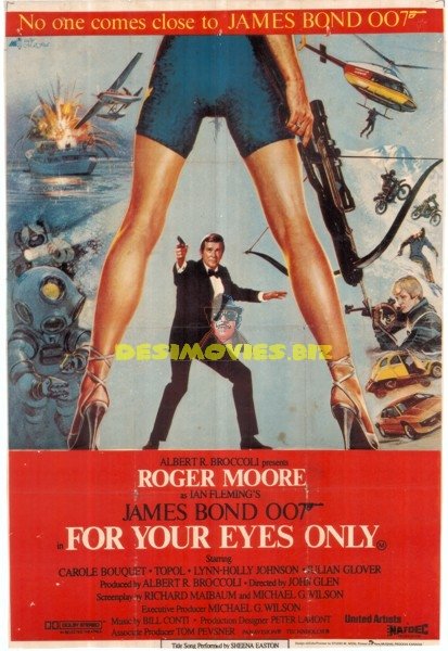 For Your Eyes Only (1981) Censored "Demure" Original Poster
