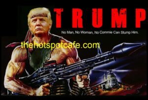 Trump Rambo Tin Sign